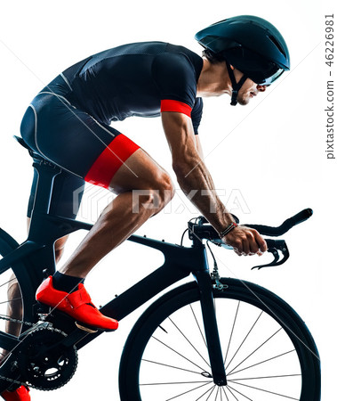 triathlete triathlon Cyclist cycling silhouette isolated white b triathlete triathlon Cyclist cycling silhouette isolated white b 46226981