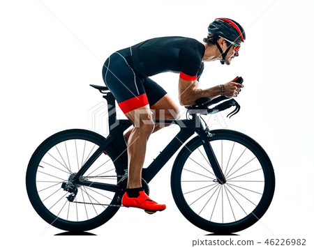 triathlete triathlon Cyclist cycling silhouette isolated white b triathlete triathlon Cyclist cycling silhouette isolated white b 46226982