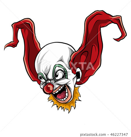 vector illustration of face evil killer clown 46227347