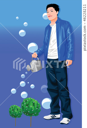 Illustration, person, concept Illustration, person, concept 46228211