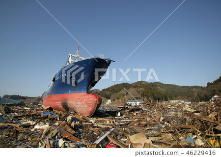 2011年東京日本大地震宮城縣氣仙沼市3.11 46229416