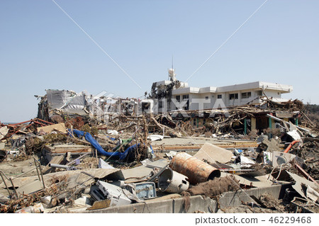 2011年東日本大地震Miyagi Minamisanriku-cho 3.11 46229468