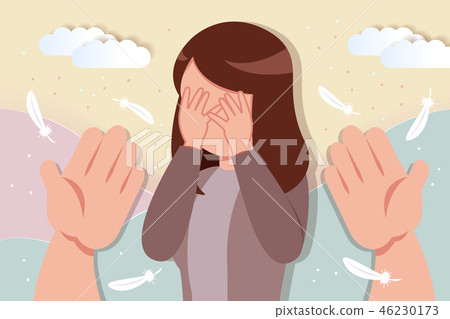 Comfort Crying Woman Stock Illustration 46230173 Pixta