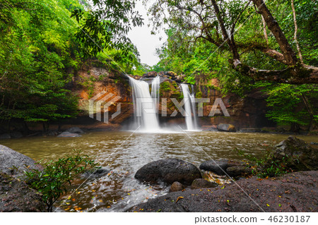 Haew Suwat Waterfall in Khao Yai Park, Thailand Haew Suwat Waterfall in Khao Yai Park, Thailand 46230187