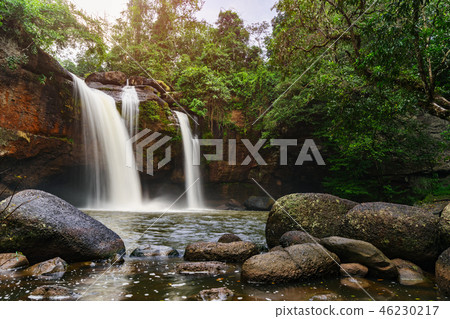 Haew Suwat Waterfall in Khao Yai Park, Thailand Haew Suwat Waterfall in Khao Yai Park, Thailand 46230217