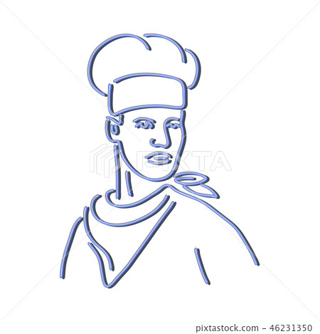 Chef Looking to Side Neon Sign Chef Looking to Side Neon Sign 46231350