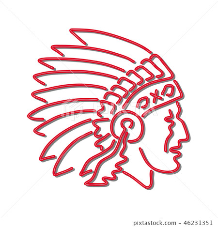 Native American Indian Chief Neon Sign Native American Indian Chief Neon Sign 46231351