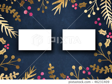 Namecard mockup template background flower border Namecard mockup template background flower border 46231409