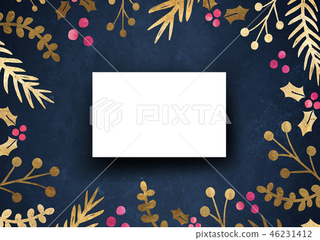 Namecard mockup template background flower border Namecard mockup template background flower border 46231412