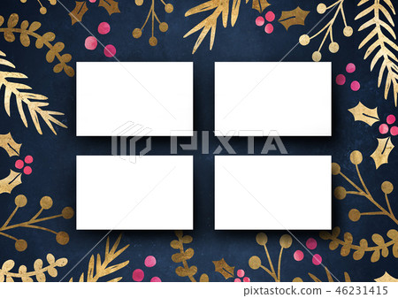 Namecard mockup template background flower border Namecard mockup template background flower border 46231415