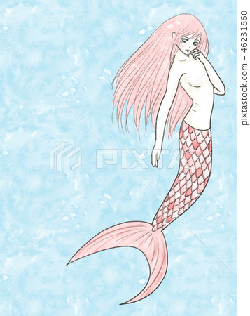 Pink mermaid frame 46231860