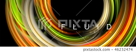 Mixing color waves on black, liquid flowing shapes Mixing color waves on black, liquid flowing shapes 46232474