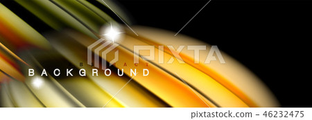 Background abstract design, flowing mixing liquid color waves on black Background abstract design, flowing mixing liquid color waves on black 46232475