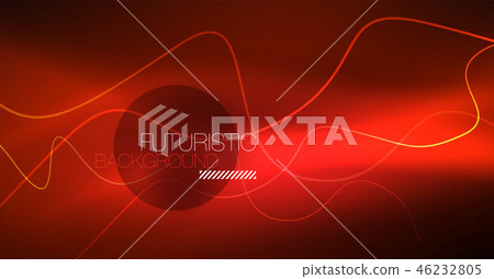 Neon lines wave background. Abstract composition 46232805