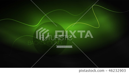 Neon lines wave background. Abstract composition Neon lines wave background. Abstract composition 46232903