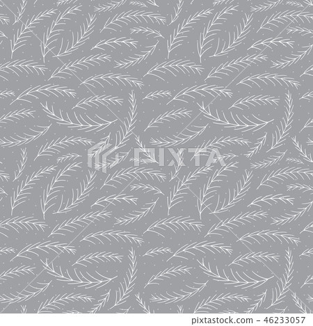 Christmas tree branches seamless pattern. Hand drawn pine decoration vector background. Winter Xmas Christmas tree branches seamless pattern. Hand drawn pine decoration vector background. Winter Xmas 46233057