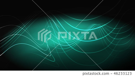 Neon lines wave background. Abstract composition 46233123