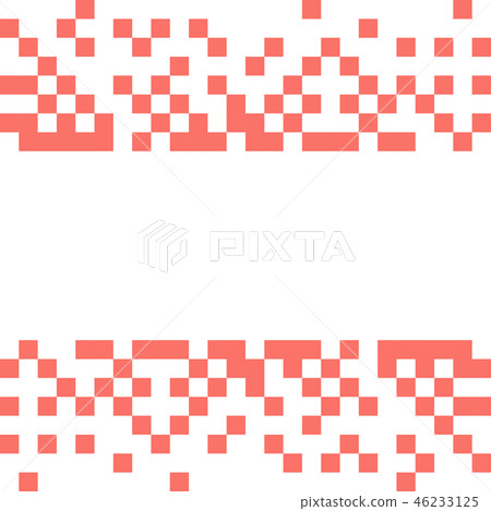 Abstract vector background with pixels in Living Coral color. Abstract vector background with pixels in Living Coral color. 46233125