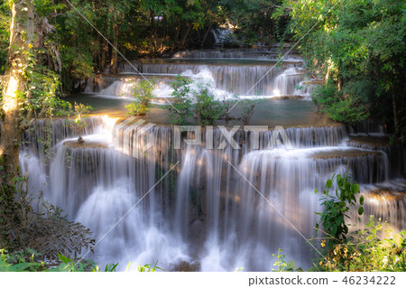Huay Mae Kamin waterfall in Kanjanaburi, Thailand 46234222