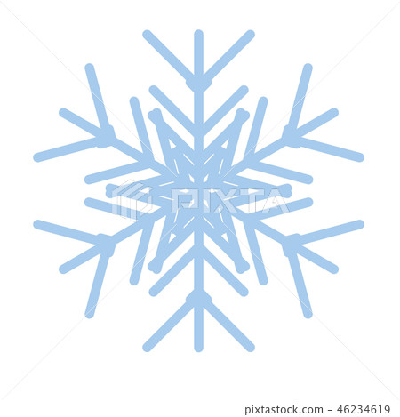 Snowflake winter new year blue art symbol icon Snowflake winter new year blue art symbol icon 46234619