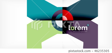 Abstract round elements composition background, organic design 46235305