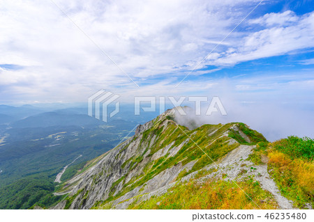 Scenery of Mt. Misen from the top of Kengamine peak of Mt. (Tottori prefecture) *There is a shooting position in the comment section of the work 46235480