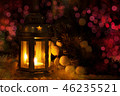 Christmas holidays background with lamp and bokeh. 46235521