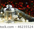 Christmas holidays background with lamp and bokeh. 46235524