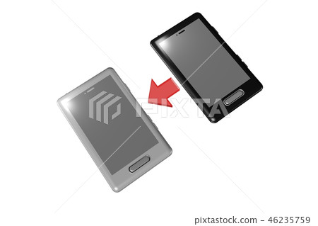 Smartphone white background (computer graphic) 46235759