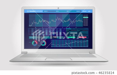 Trading Platform Interface With Infographic Elements Trading Platform Interface With Infographic Elements 46235814