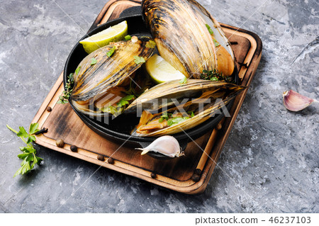 Delicious seafood mussels Delicious seafood mussels 46237103