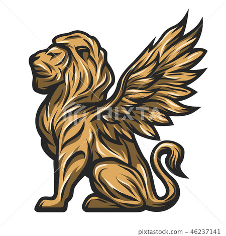 lion with wings statue