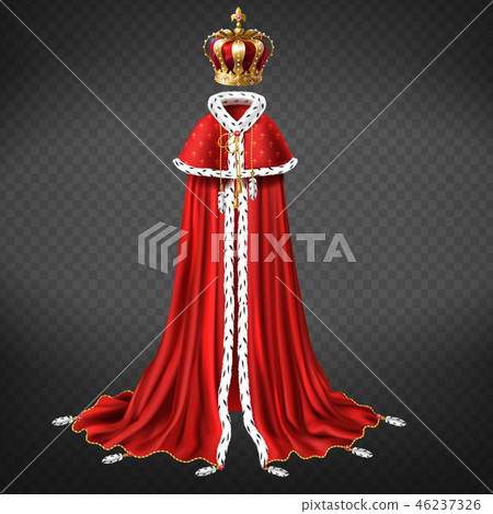Monarch crown and garment realistic vector 46237326