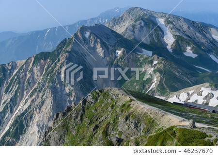 從白馬山看到的Hashigatake山和Yushidake山 46237670