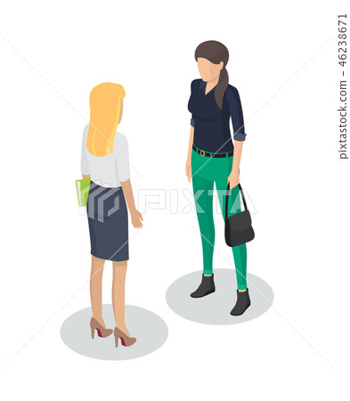 Secretary and Client Meeting Vector Illustration Secretary and Client Meeting Vector Illustration 46238671