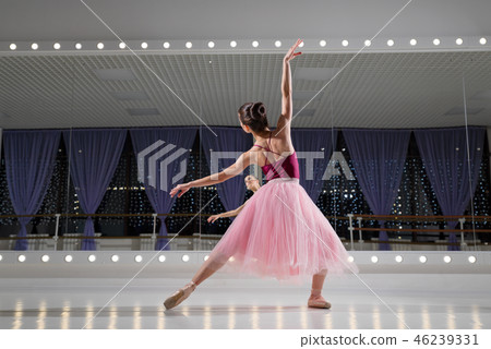 Ballerina in training hall Ballerina in training hall 46239331