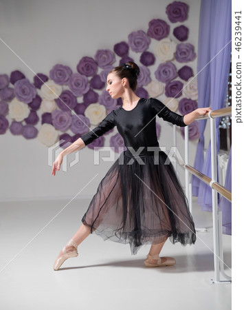 Ballerina in training hall Ballerina in training hall 46239441