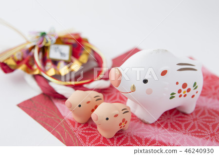 New Year's material of boar New Year's material of boar 46240930