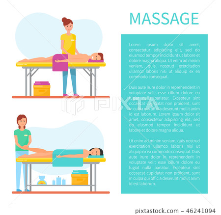 Back and Foot Massage Poster with text Vector Back and Foot Massage Poster with text Vector 46241094