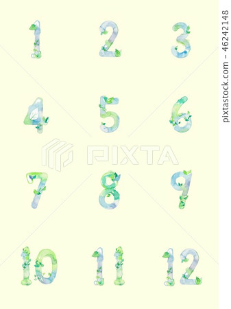 Eco圖像數字，日曆，有背景 46242148