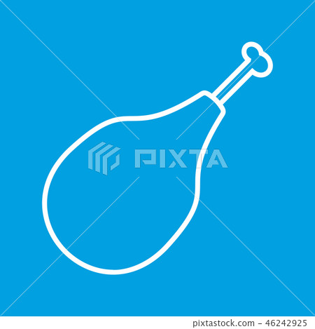 Chicken leg thin line icon 46242925