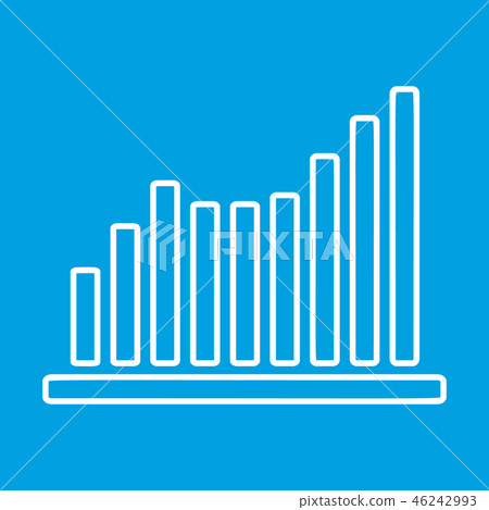 Growing graph thin line icon 46242993