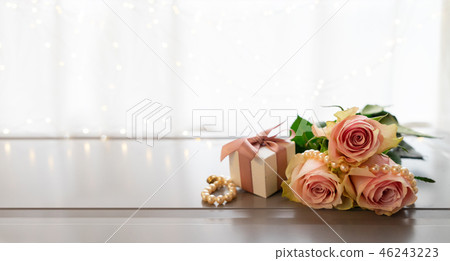 fresh rose flowers on gray fresh rose flowers on gray 46243223