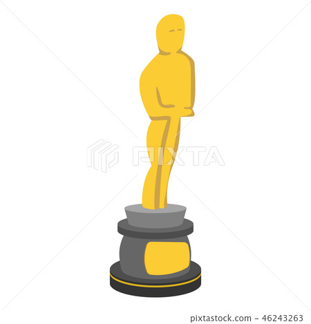 Golden statue cartoon icon 46243263