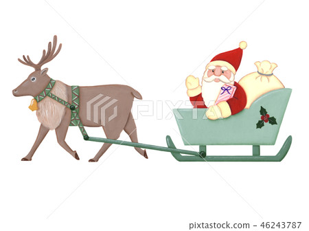 Reindeer Wolf and Santa Claus - Stock Illustration [46243787] - PIXTA