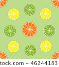 Seamless pattern with orange and lemon fruits. 46244183
