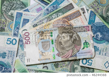 Polish money background 46244388