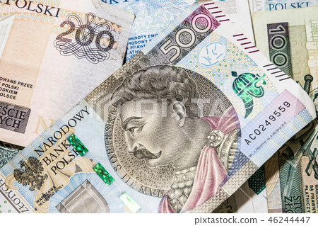 Polish money background Polish money background 46244447