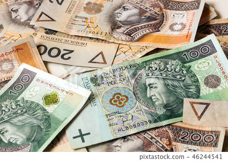 Polish money background 46244541