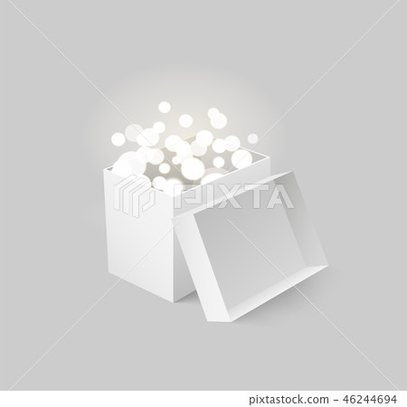 Package with Light and Beams Carton Box Vector 46244694